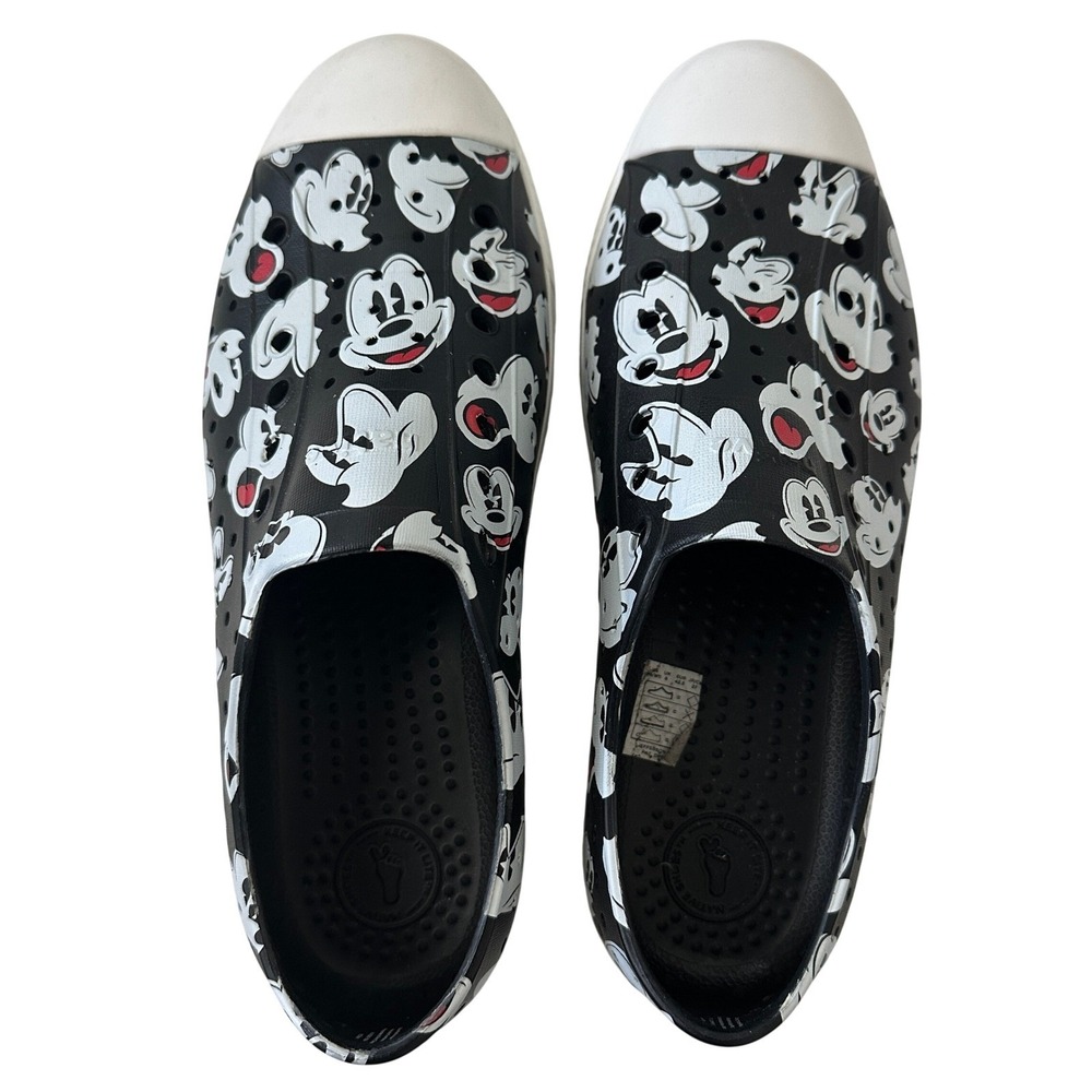 Native Unisex Shoes Mickey Mouse Print Water Shoes Size M9/W11